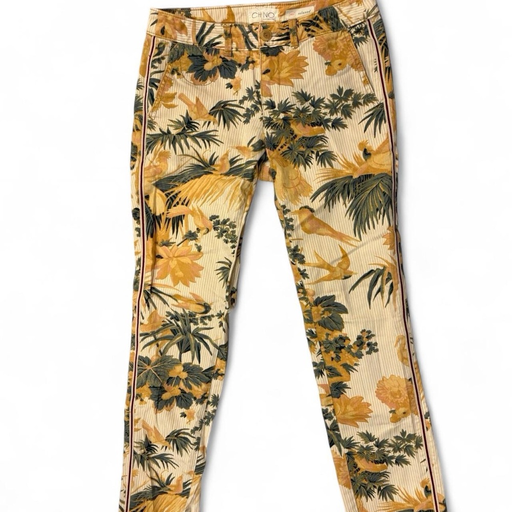 Anthropologie women's tropical floral chino 25P - Picture 6 of 7